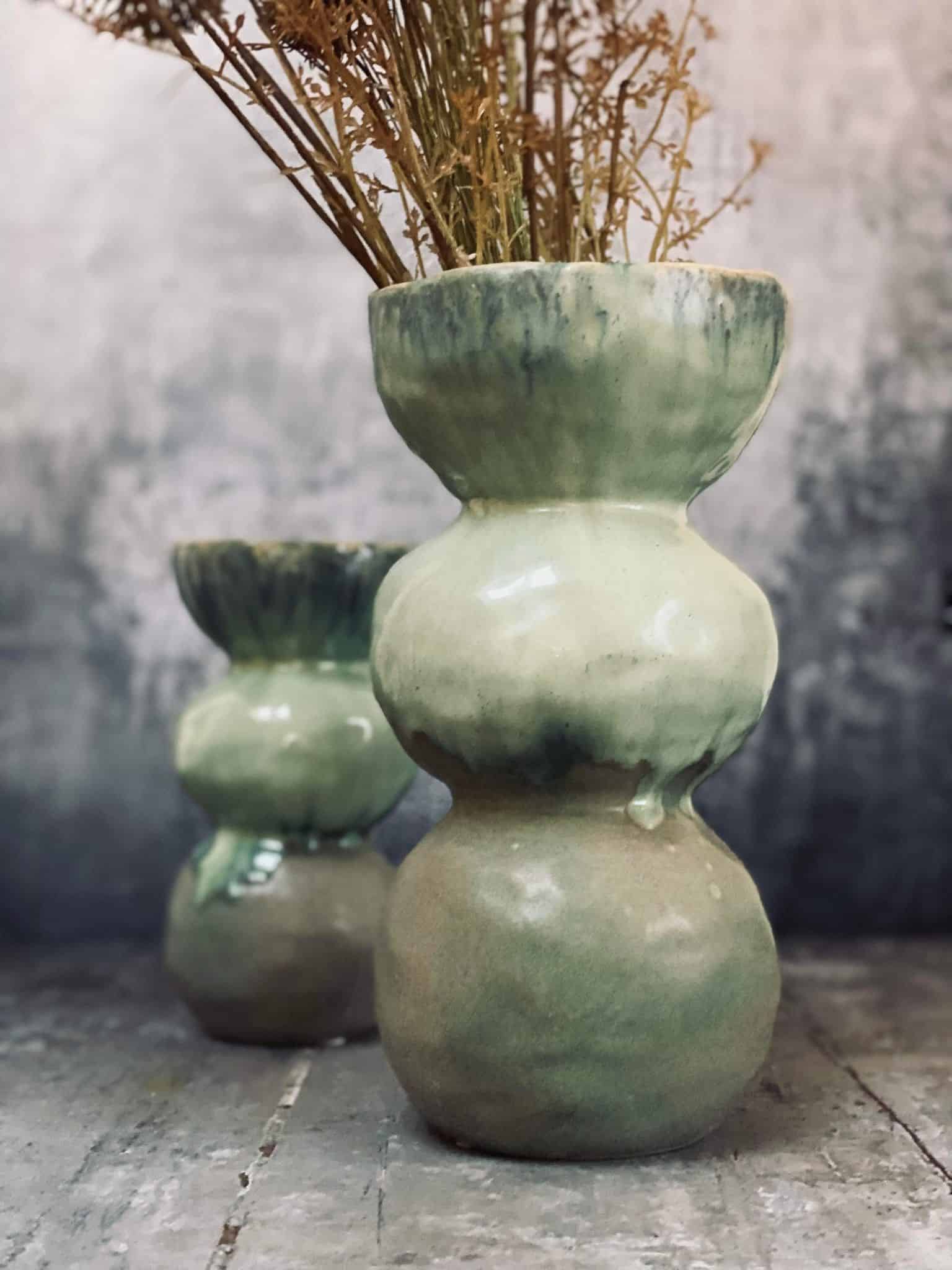 keramik-vase-grøn