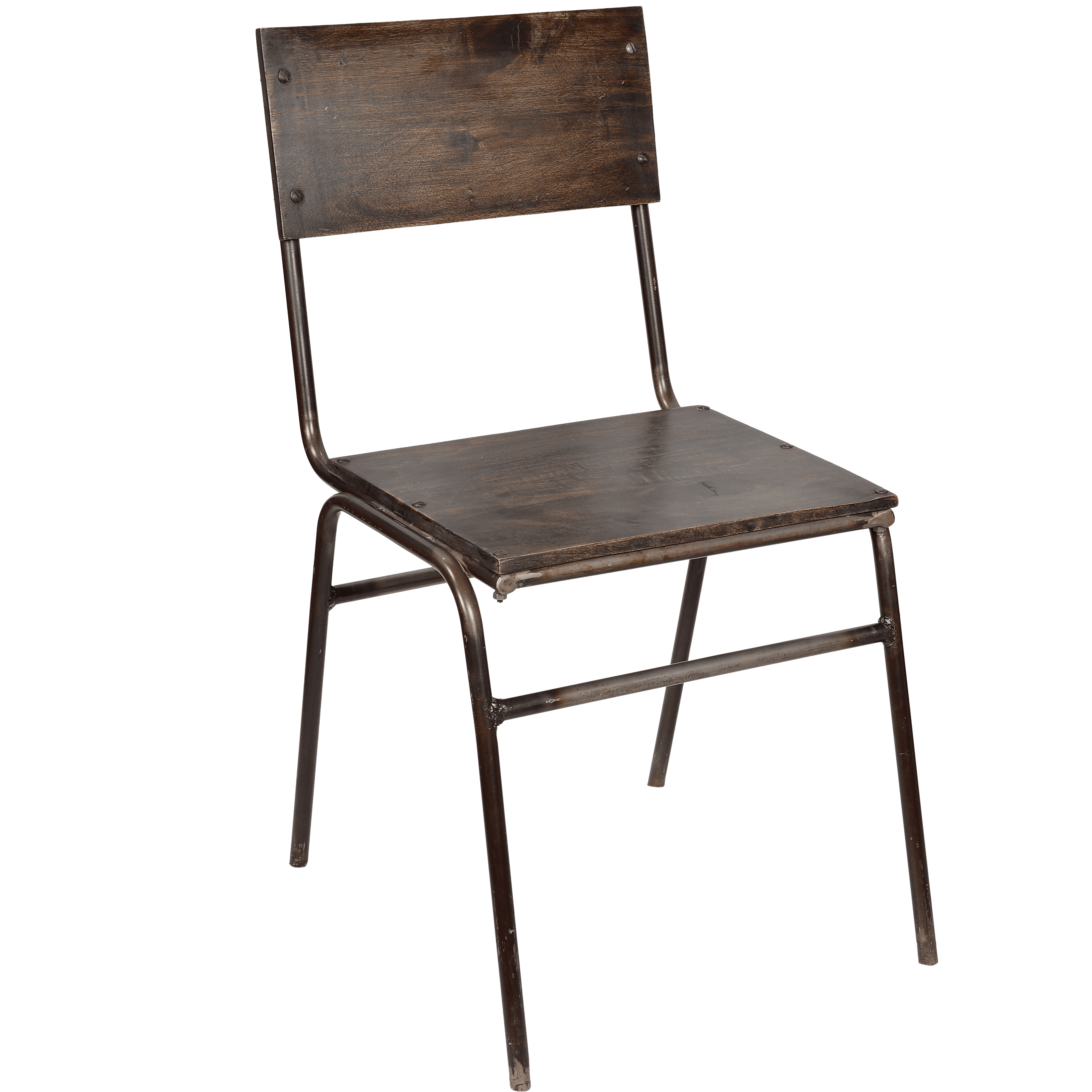 Spisebordsstol med af træ og jern - Miomio.dk