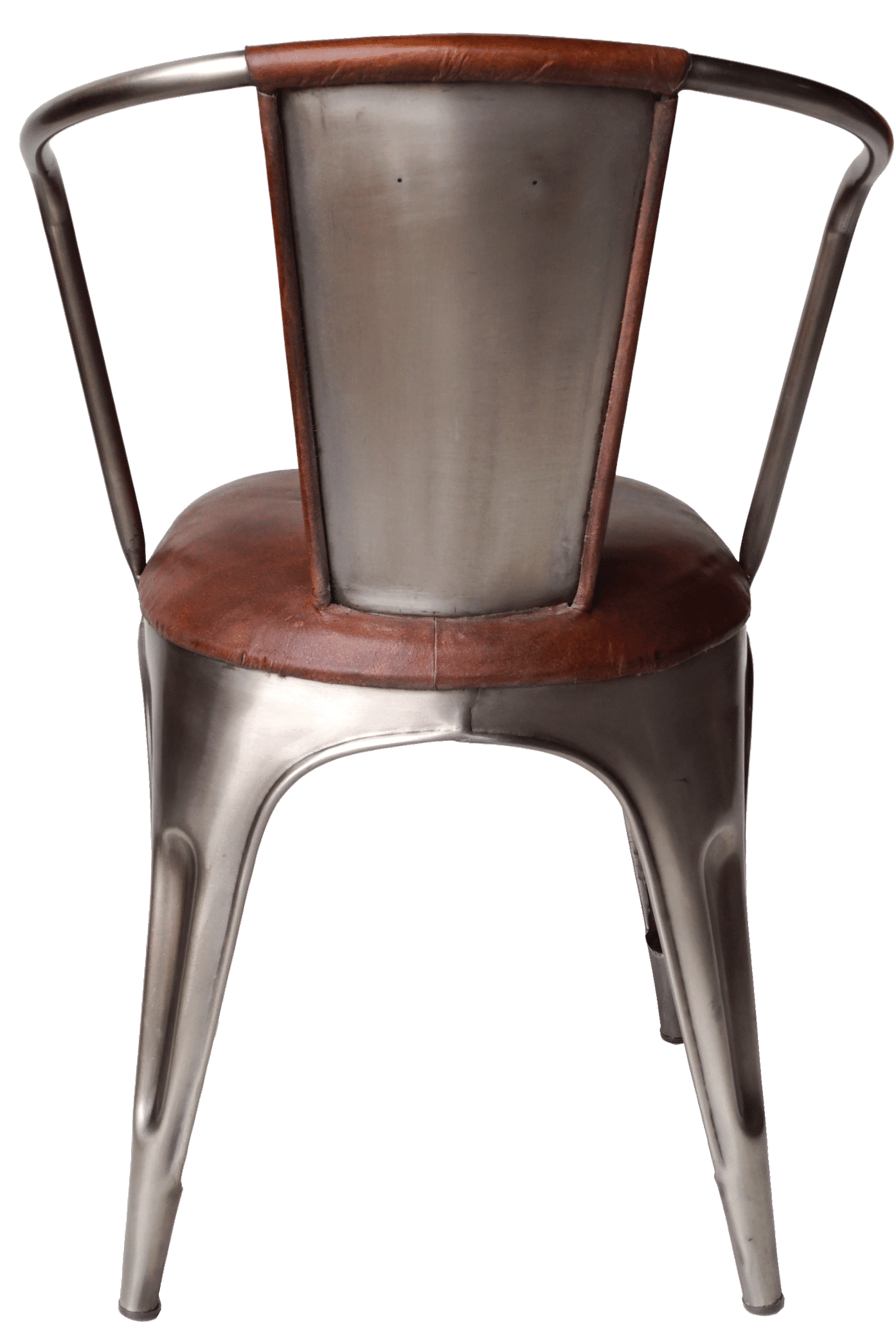 Spisebordsstol polstret - Jern med læder
